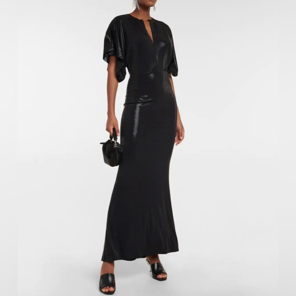 Norma Kamali Obie Fishtail Maxi Dress.